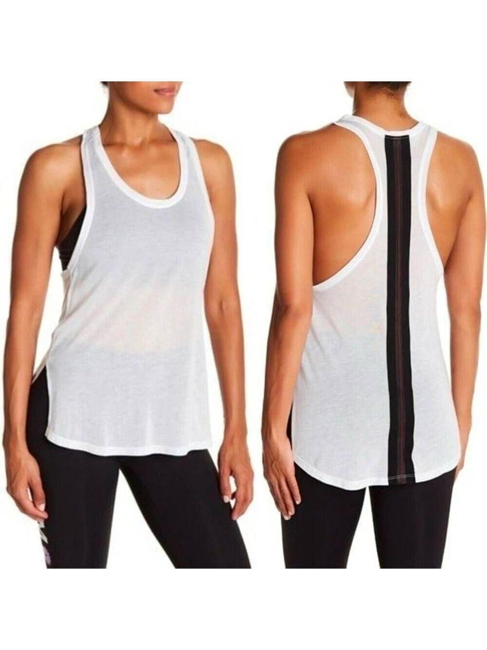 KORAL Sprint Tank Top White Size M NWT | 100% Tencel | Made in USA Racerback